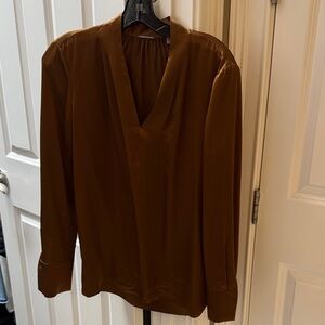 Elie Tahari Elegant Chocolate Blouse
